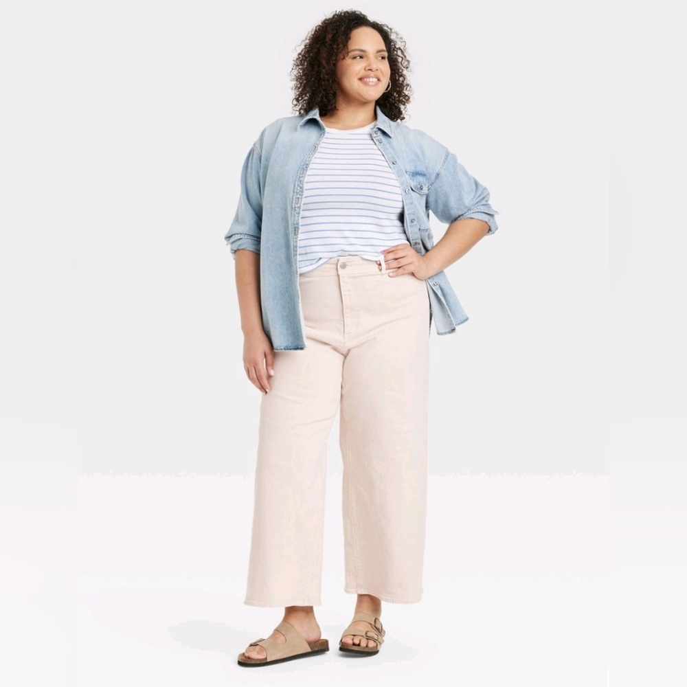 *High-Rise Sailor Wide Leg Ankle Jeans, Universal Thread, Sz 17